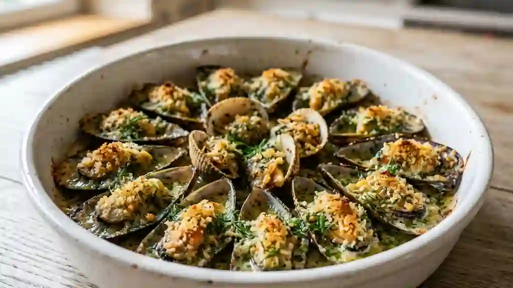 Coquillages fondants au beurre anisé croustillant - Photo de présentation