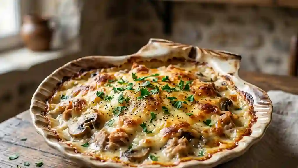 Coquilles de thon gratinées et crémeuses - Photo de présentation