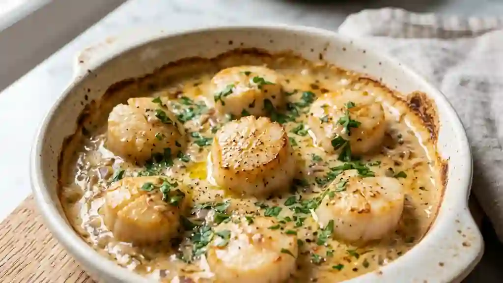 Saint-Jacques Crémées et Fondantes au Vin Blanc - Photo de présentation