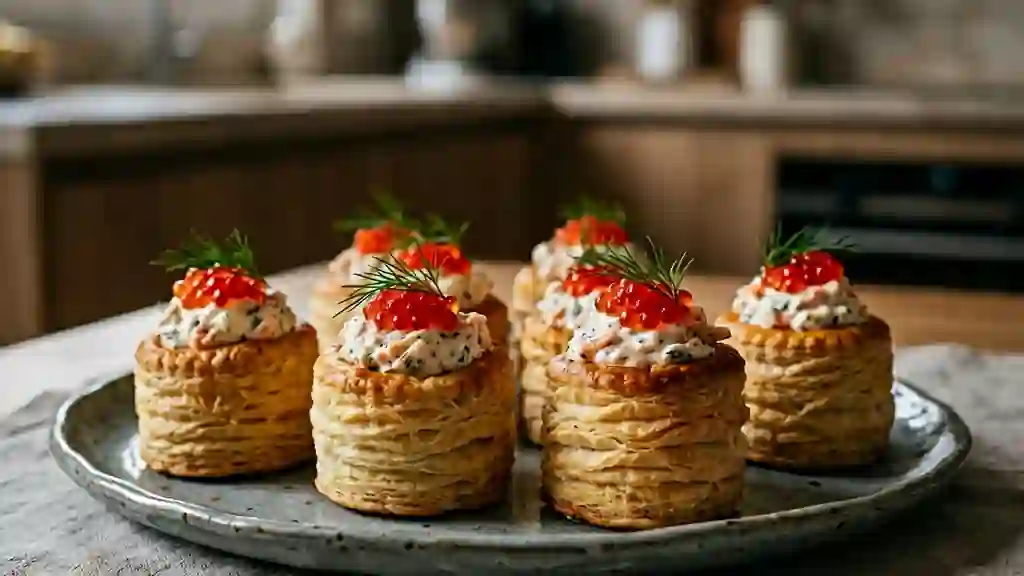 Cornets croustillants au saumon et lumps - Photo de présentation