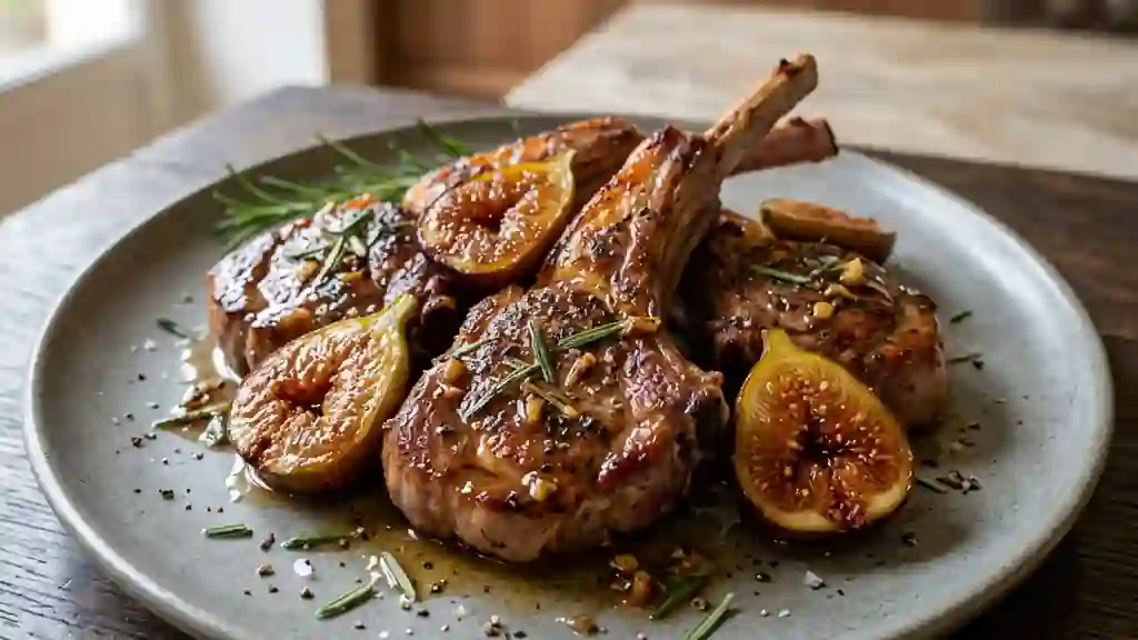 Agneau grillé, figues fondantes et miel - Photo de présentation