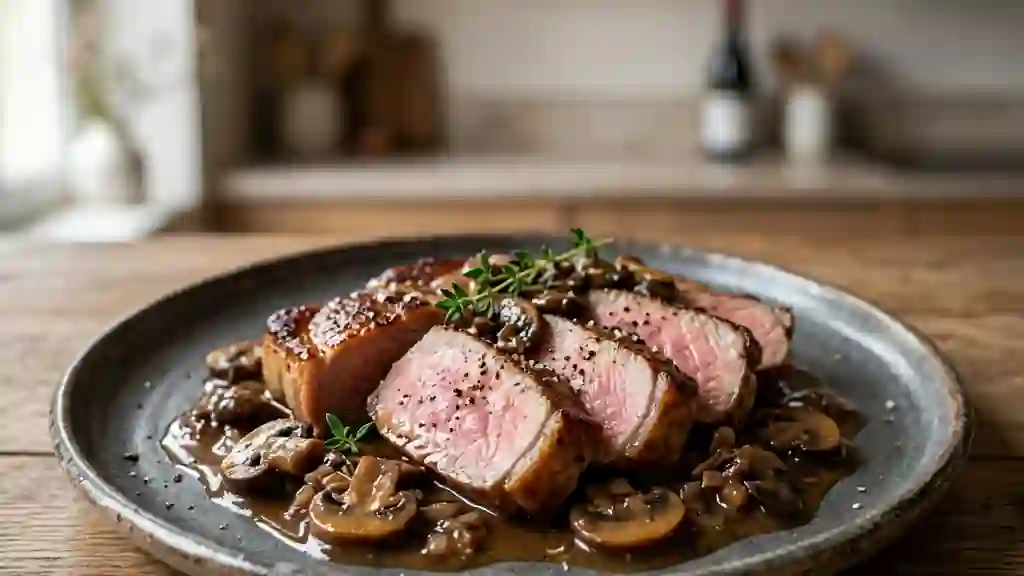 Côtes de marcassin forestières à la crème - Photo de présentation