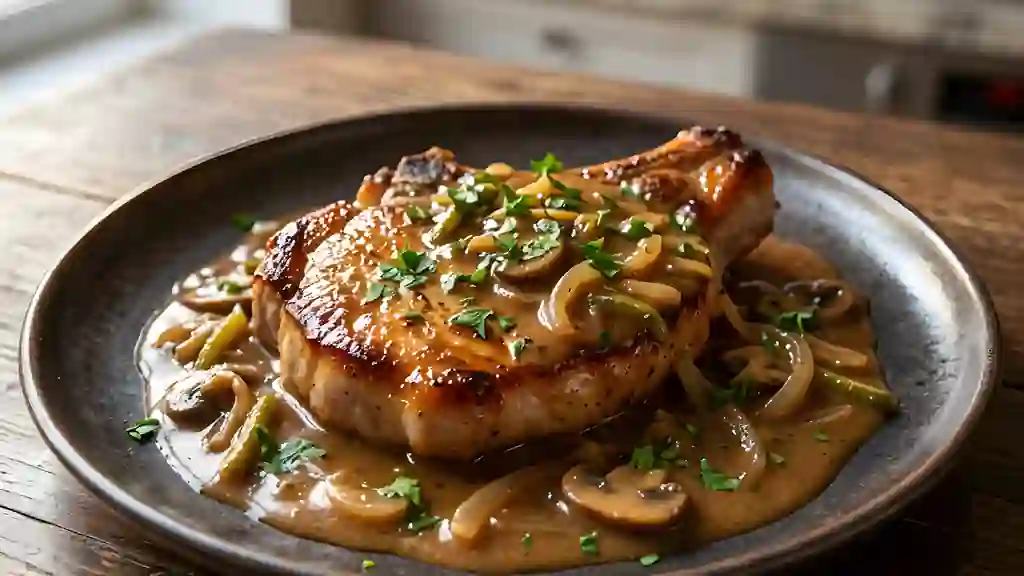 Côtes de porc sauce charcutière - Photo de présentation