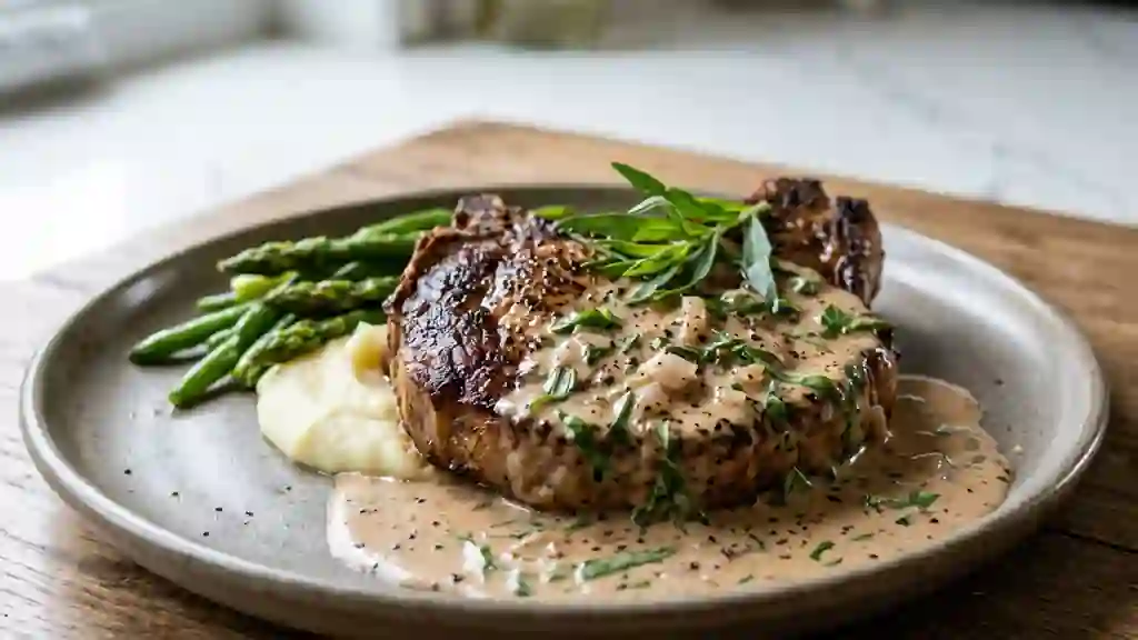 Côtes de veau crème d'estragon et Porto - Photo de présentation