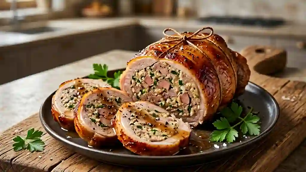 Cou de canard farci au foie de volaille - Photo de présentation