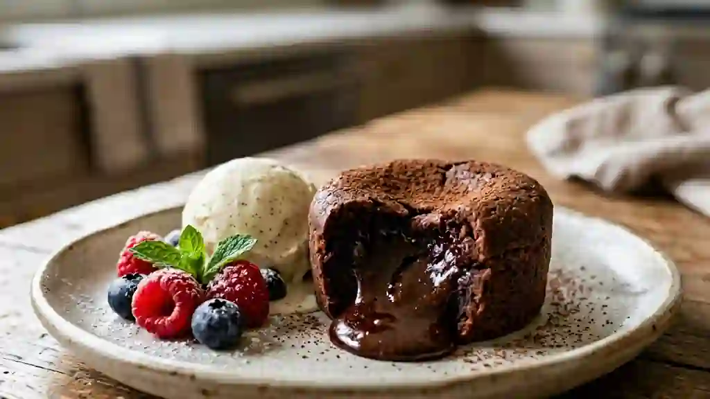 Cœur coulant au chocolat noir intense - Photo de présentation