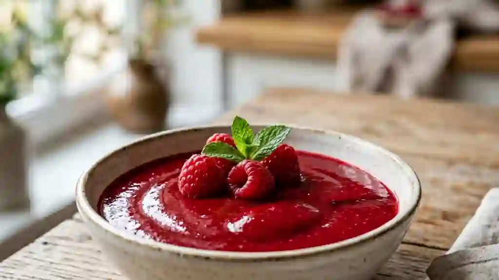 Coulis de framboises intense et velouté - Photo de présentation