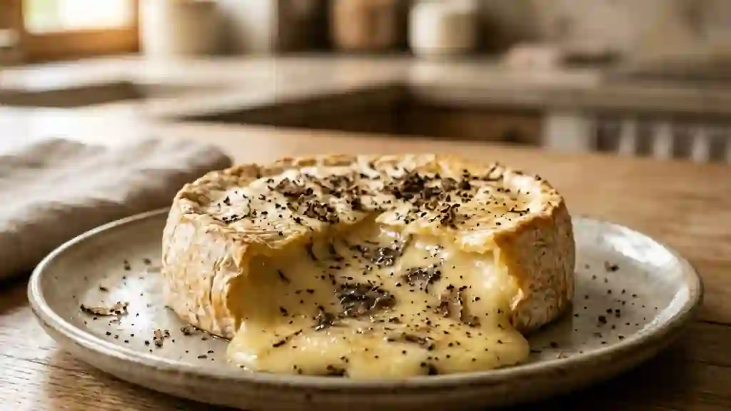 Coulommiers rôti au cœur de truffe fondante - Photo de présentation