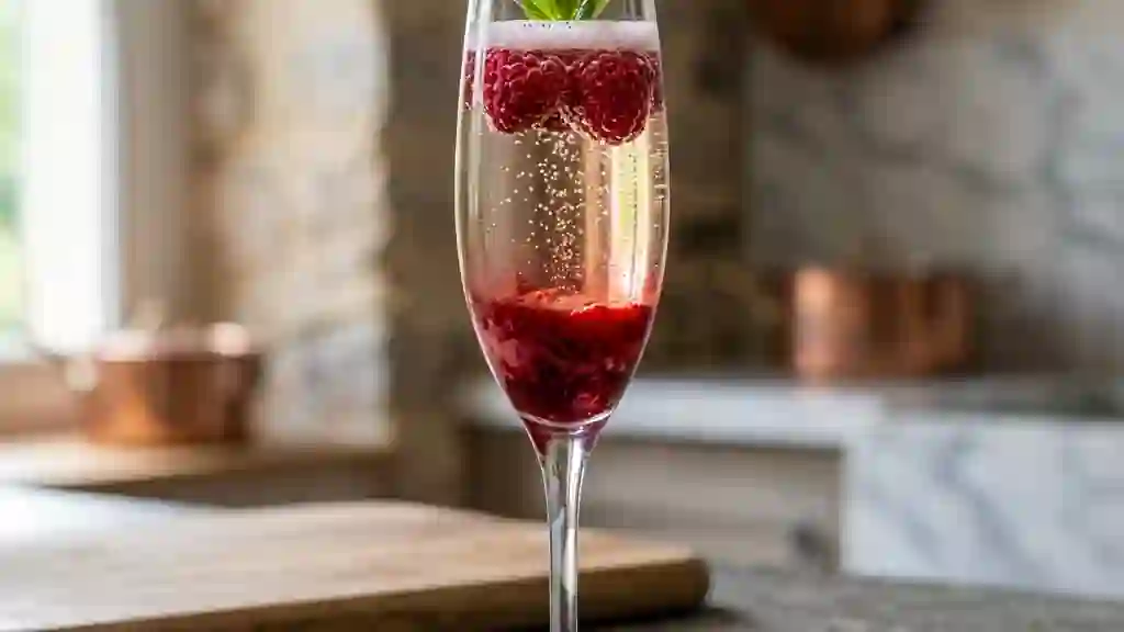 Coupe champenoise aux framboises fraîches - Photo de présentation