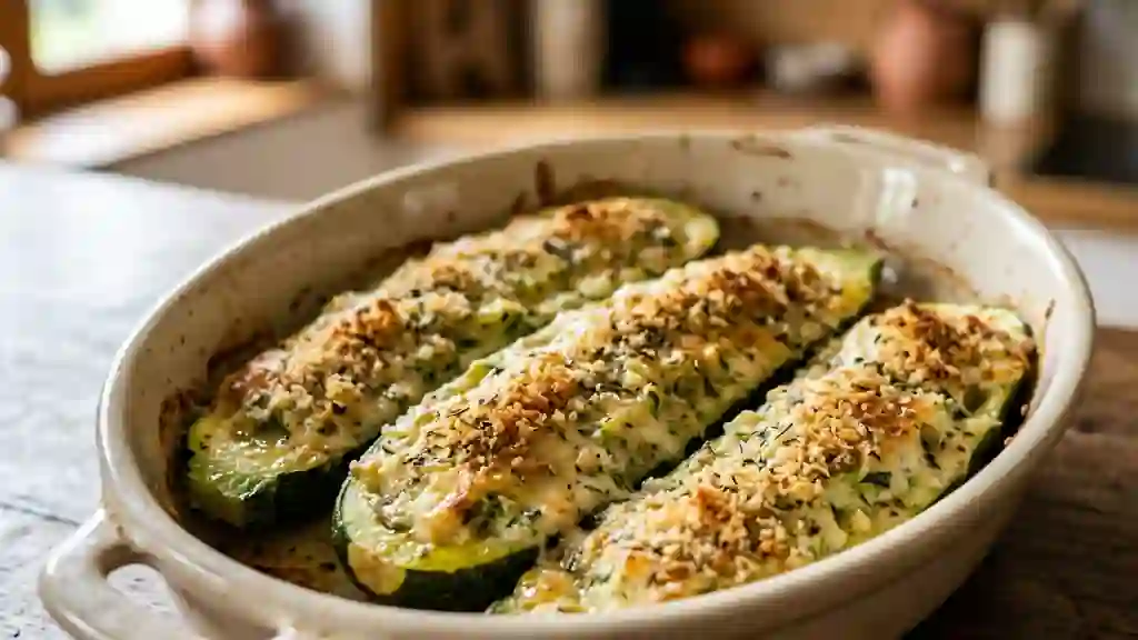 Courgettes farcies fondantes au fromage blanc - Photo de présentation