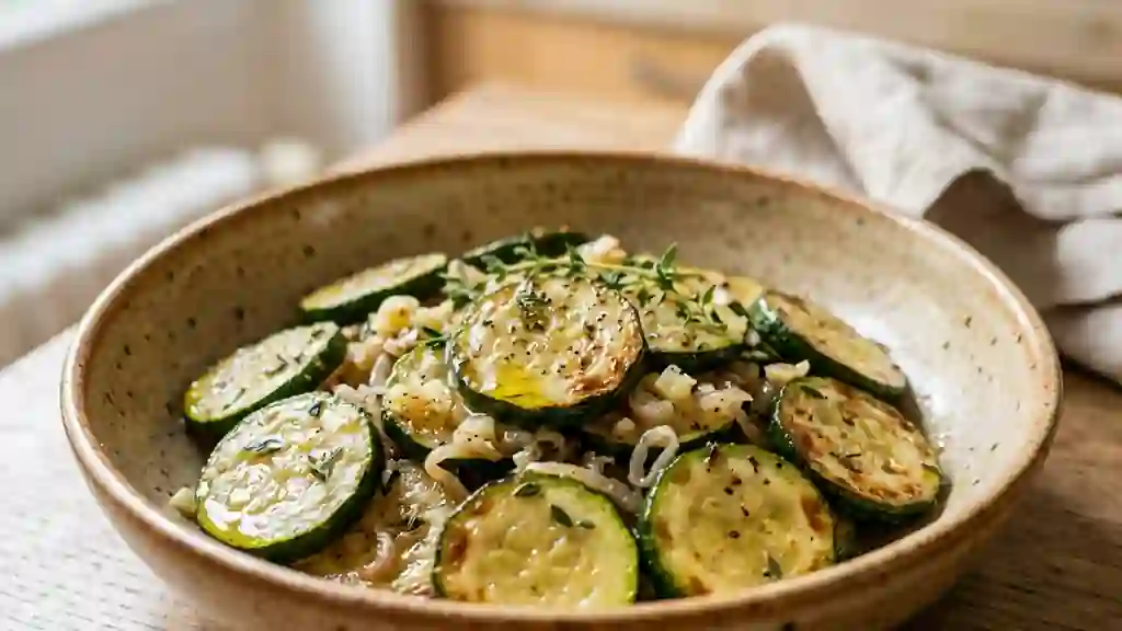 Courgettes fondantes à l'ail et au thym - Photo de présentation