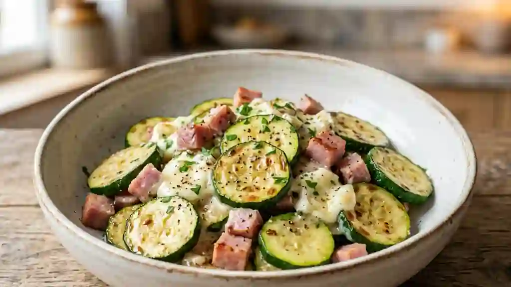 Poêlée de courgettes fondantes au chèvre - Photo de présentation