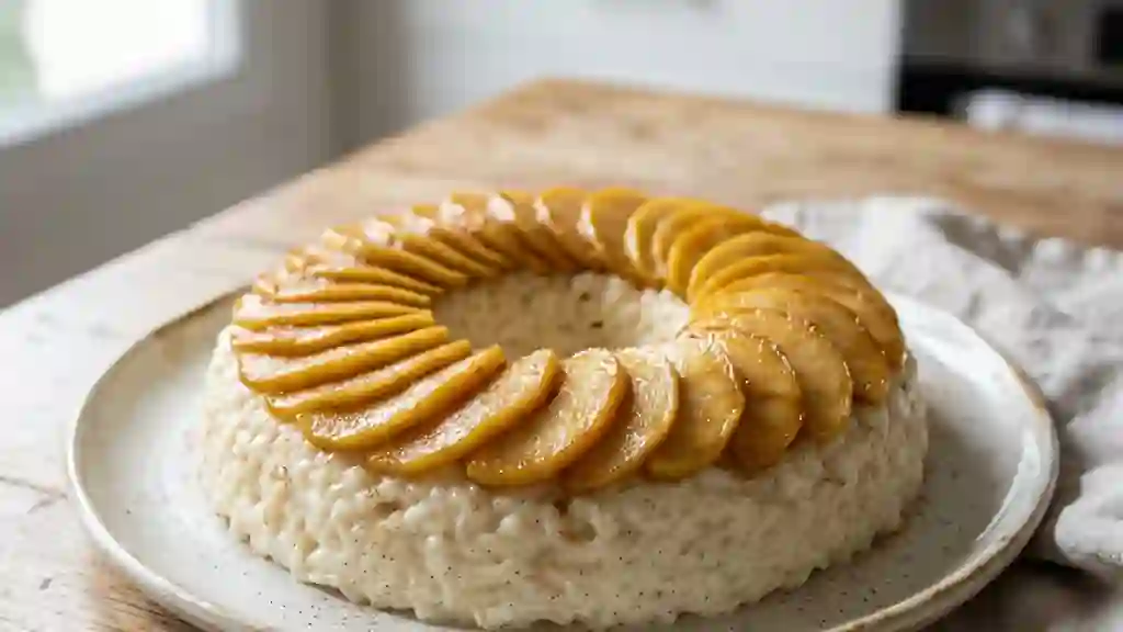 Couronne de riz au lait et pommes fondantes - Photo de présentation
