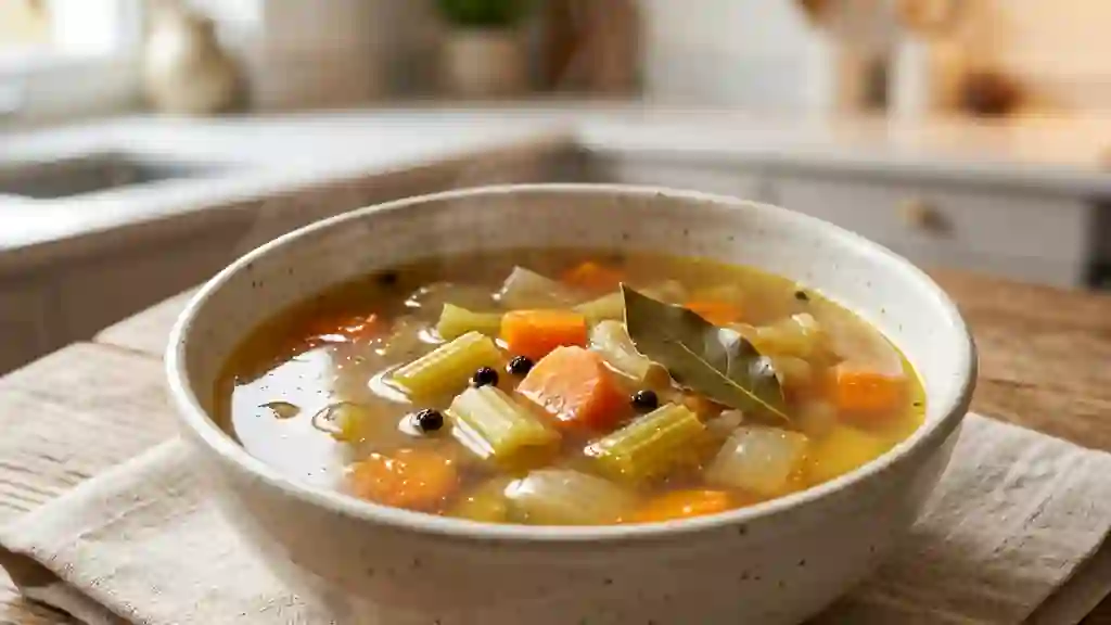 Court-bouillon parfumé aux aromates et vinaigre - Photo de présentation