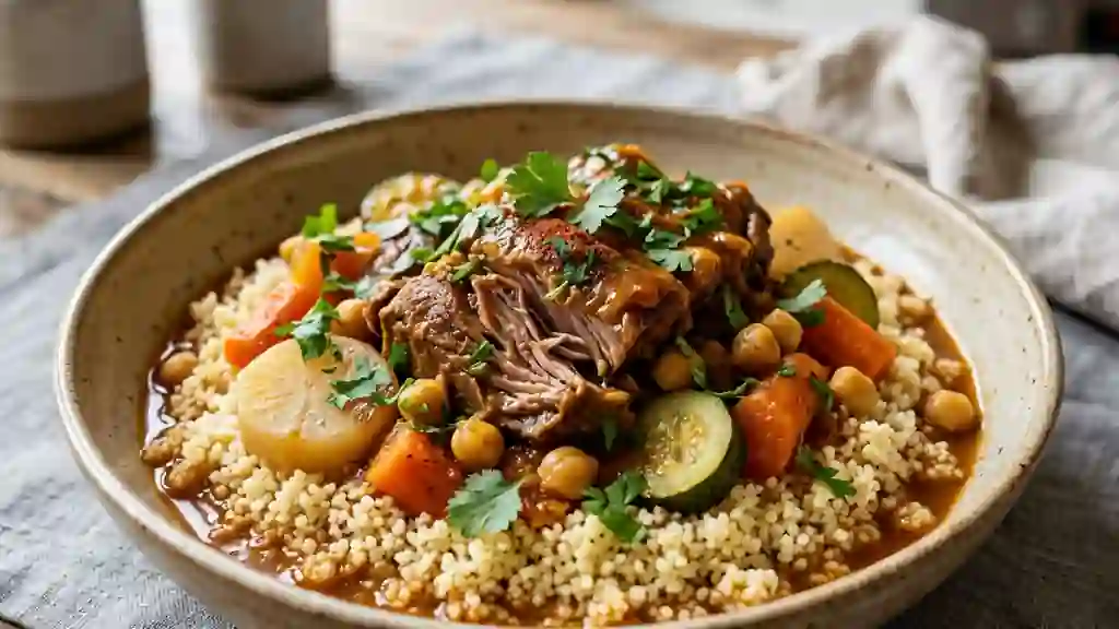 Couscous Fondant à l'Épaule d'Agneau - Photo de présentation
