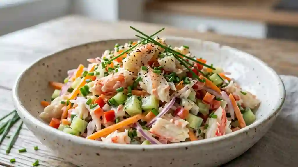 Crabe frais et légumes croquants, sauce au rhum - Photo de présentation