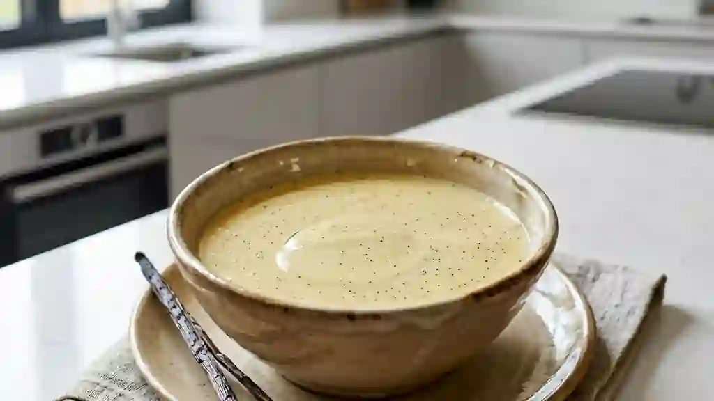 Crème anglaise veloutée à la vanille - Photo de présentation