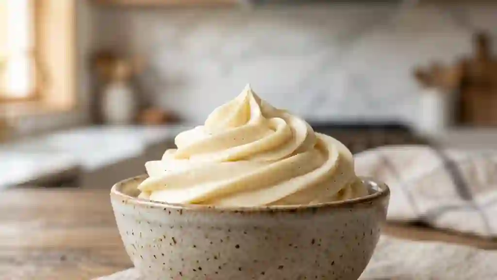 Crème au beurre vanillée, soyeuse et légère - Photo de présentation