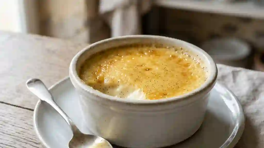 Crème aux œufs fondante à la vanille - Photo de présentation