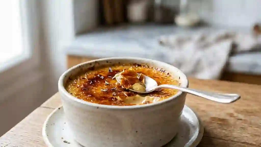 Crème brûlée infusée au thé - Photo de présentation