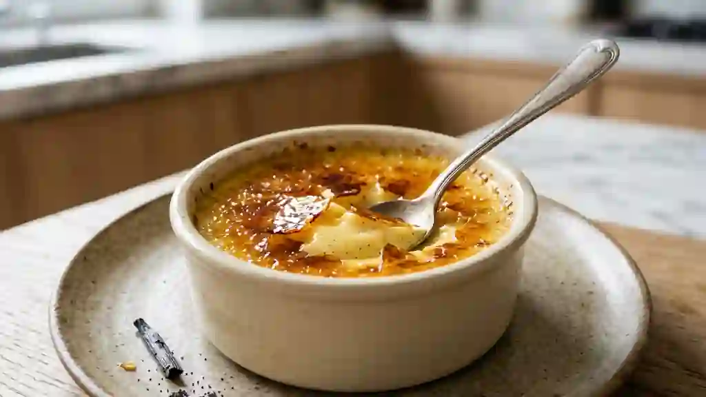 Crème brûlée onctueuse à la vanille intense - Photo de présentation