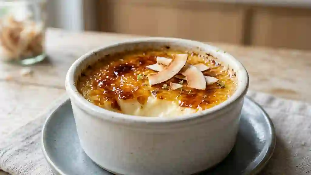 Crème brûlée coco : croquante et fondante - Photo de présentation