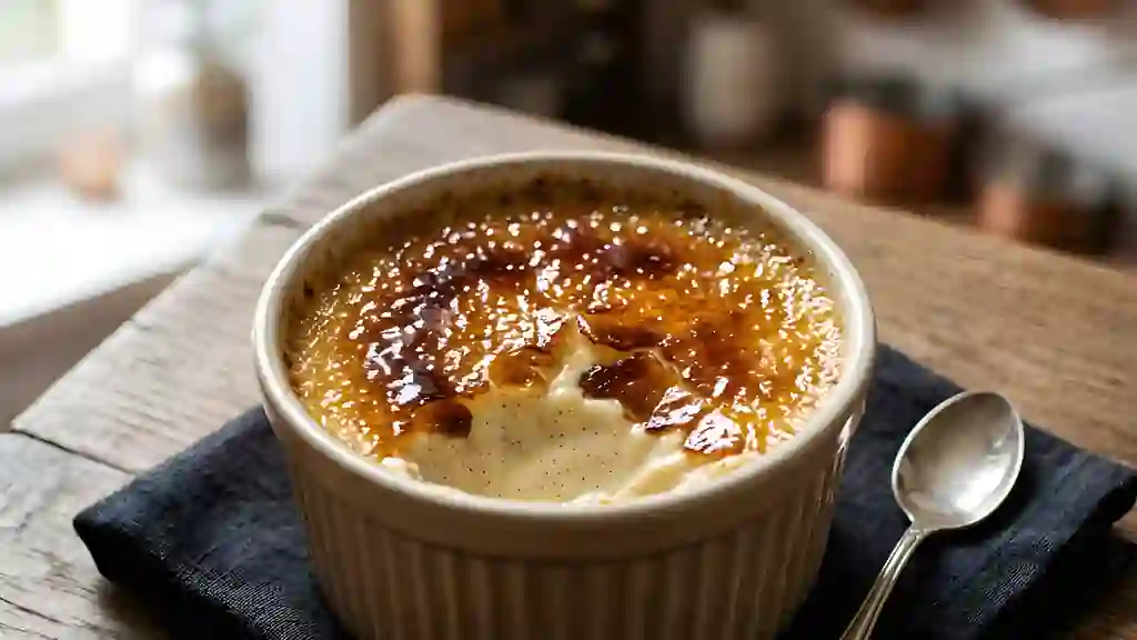 Crème brûlée aux épices douces - Photo de présentation