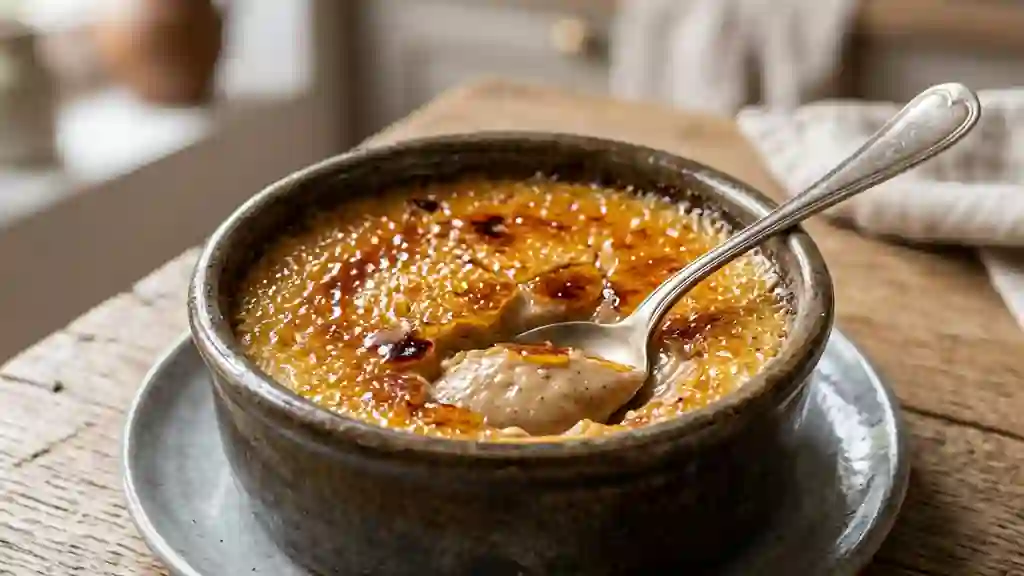 Crème brûlée fondante à la crème de marrons - Photo de présentation