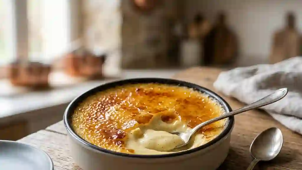 Crème brûlée vanille fondante et craquante - Photo de présentation
