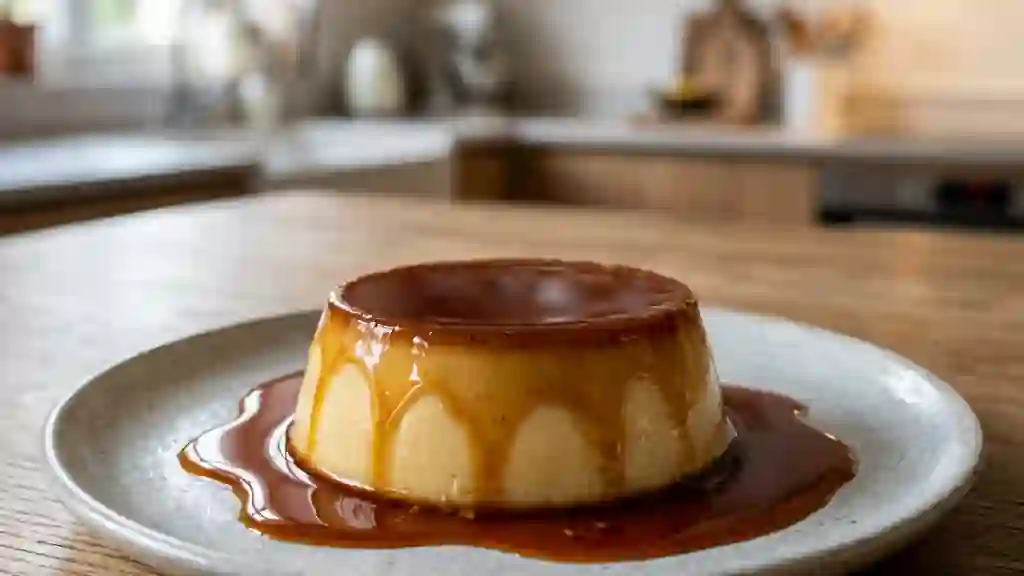 Crème caramel fondante et vanillée - Photo de présentation