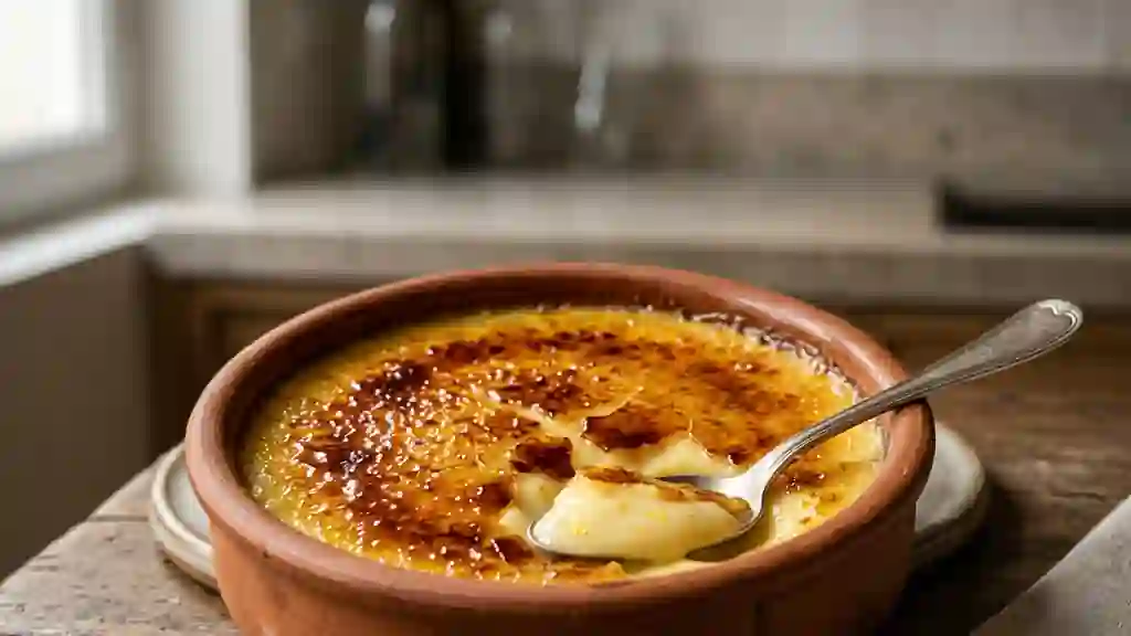 Crème catalane fondante au sucre craquant - Photo de présentation
