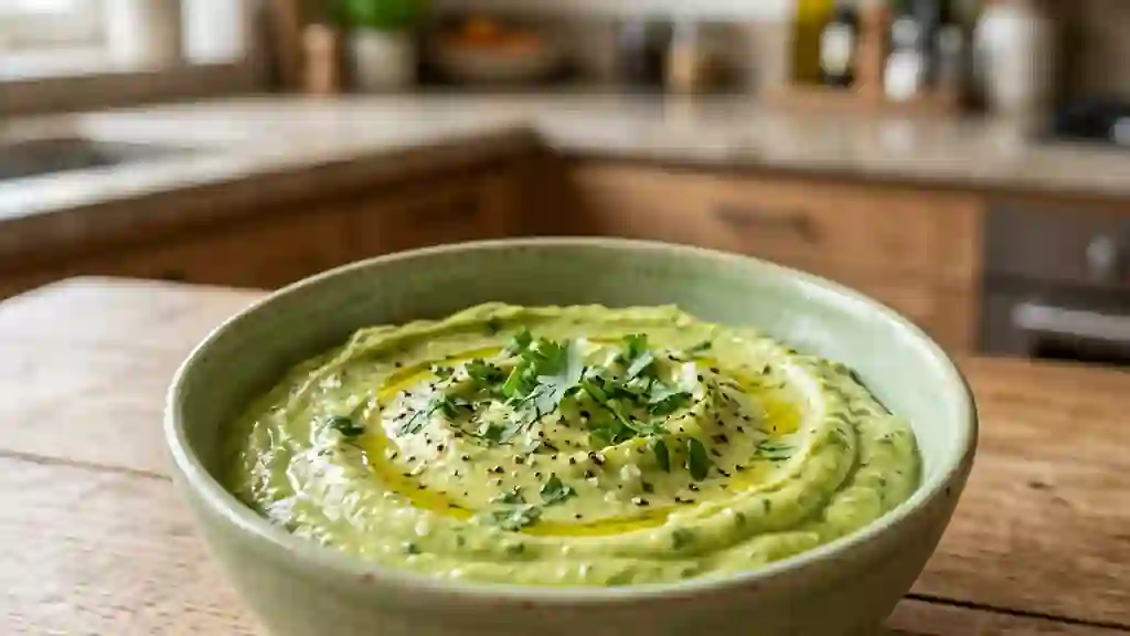 Crème d'avocat soyeuse au citron - Photo de présentation