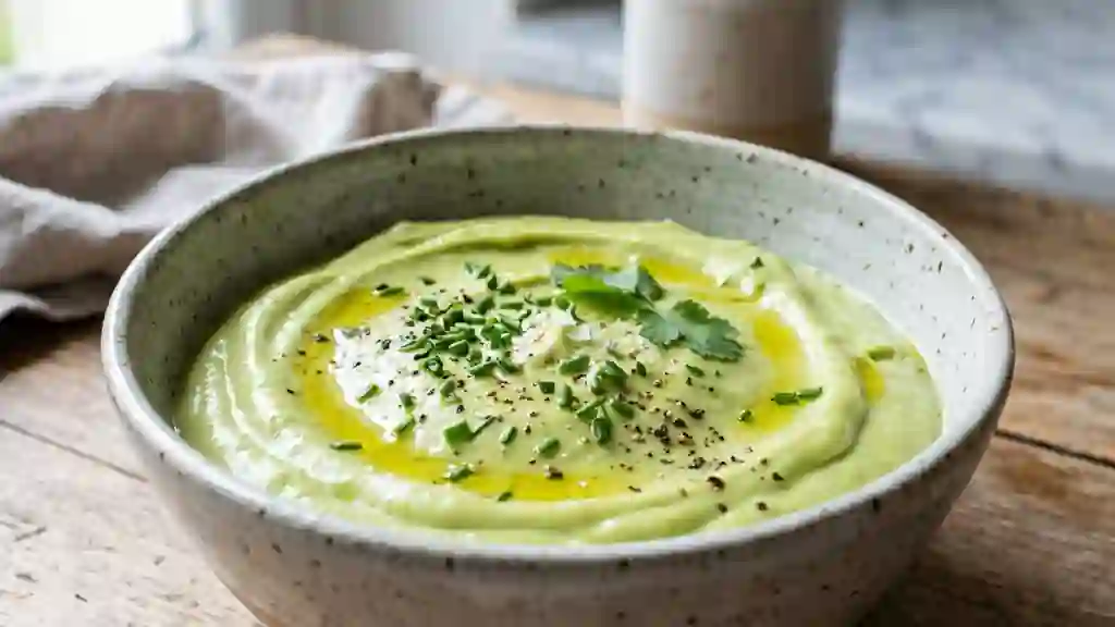 Crème d'avocat fondante et citronnée - Photo de présentation