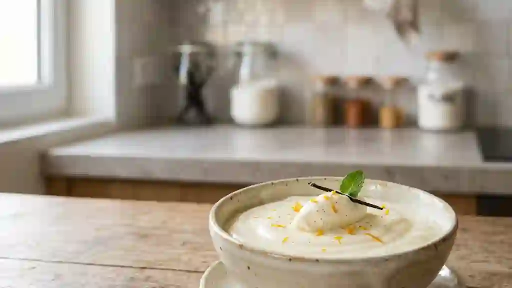 Crème de lait onctueuse à la vanille - Photo de présentation