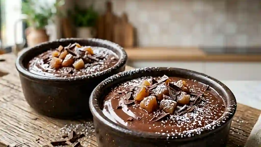 Fondant onctueux chocolat noir et marrons - Photo de présentation