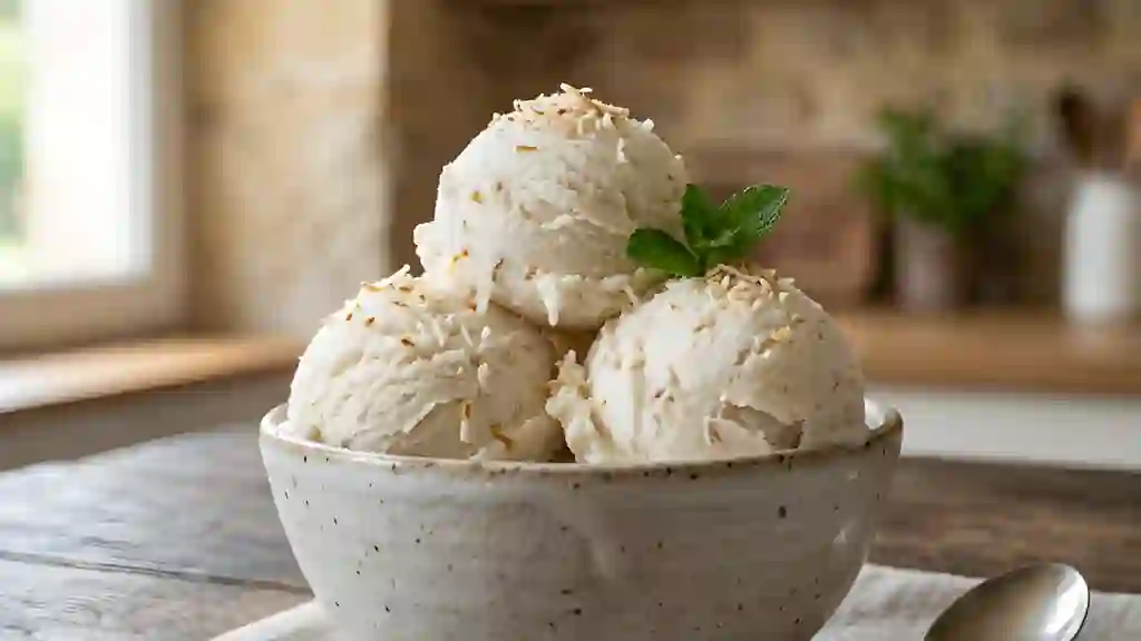 Crème Glacée Coco Intense et Fondante - Photo de présentation