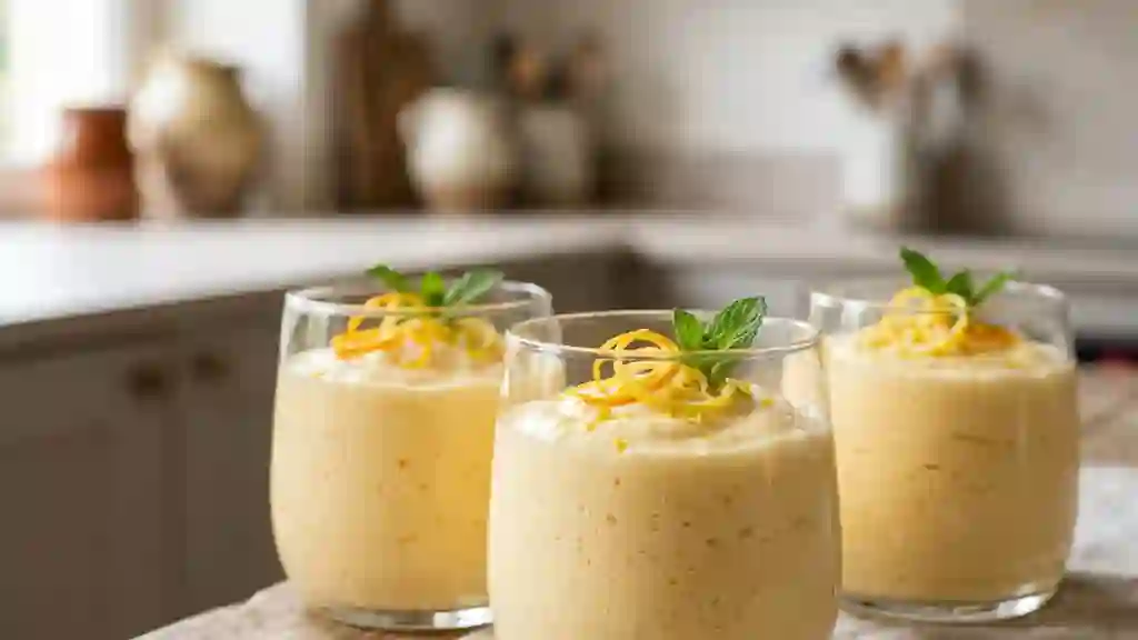 Mousse aérienne orange et citron givré - Photo de présentation