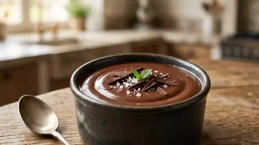 Velouté de chocolat noir intense et onctueux - Photo de présentation