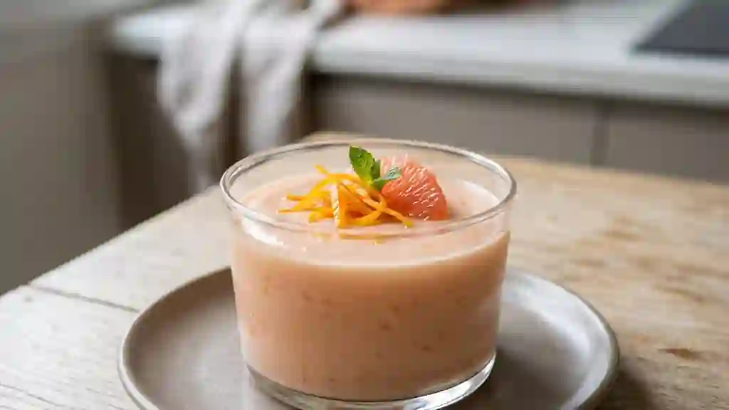 Crème fondante au pamplemousse acidulé - Photo de présentation