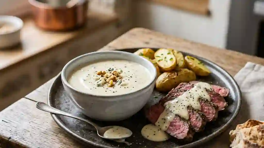 Onctueuse crème de Roquefort au poivre noir - Photo de présentation