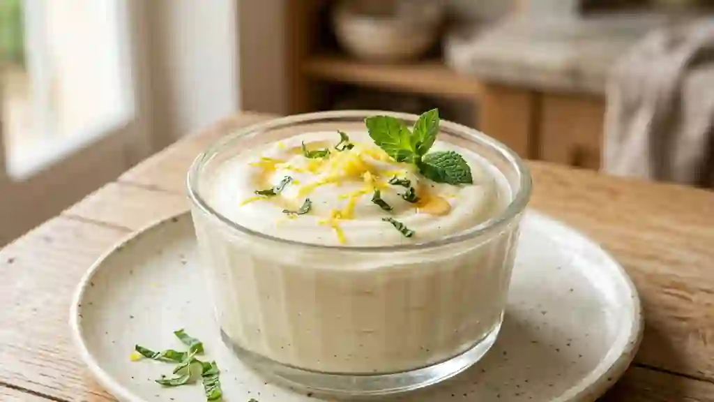 Crème onctueuse au citron, miel et vanille - Photo de présentation