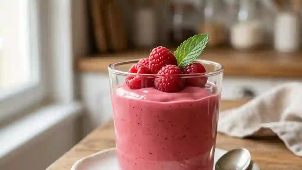 Crème onctueuse à la framboise fraîche - Photo de présentation