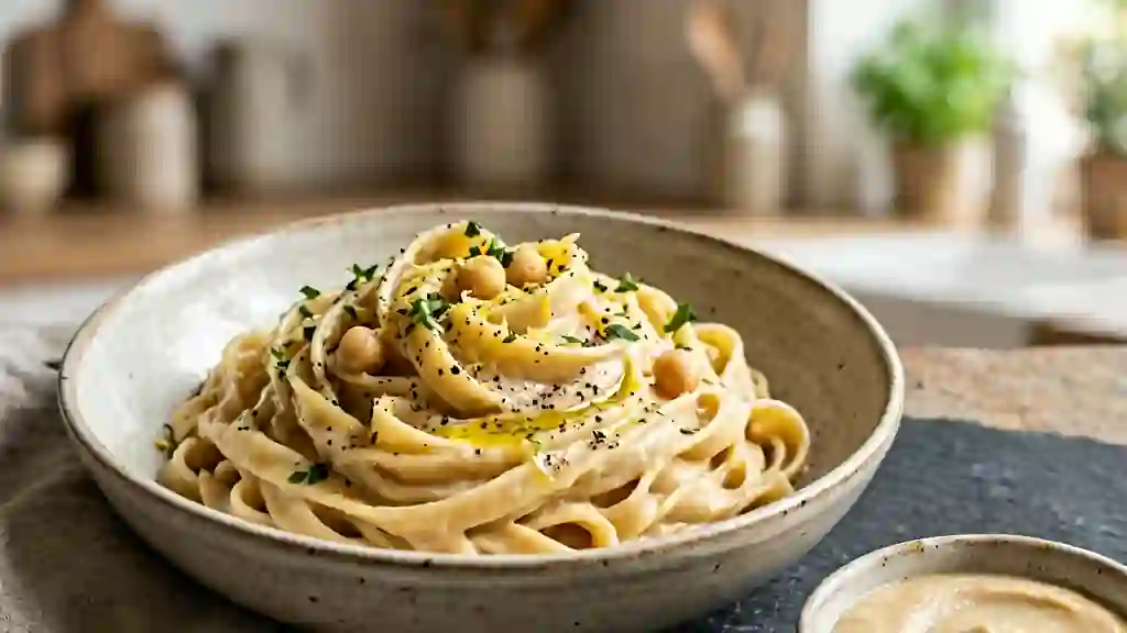 Crème de pois chiches fondante et citronnée - Photo de présentation