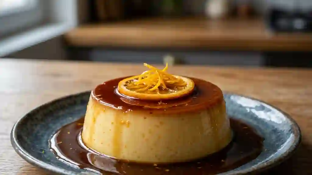 Crème renversée fondante à l'orange - Photo de présentation