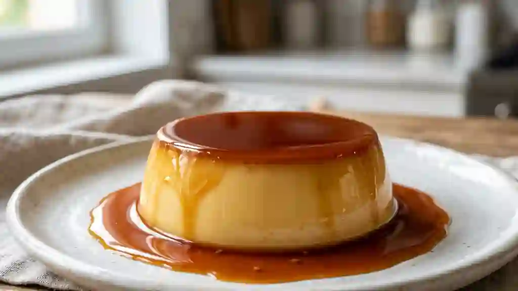 Crème renversée onctueuse à la vanille - Photo de présentation