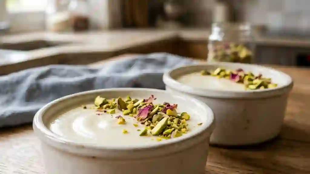 Crèmes Soyeuses à la Rose et Pistaches - Photo de présentation