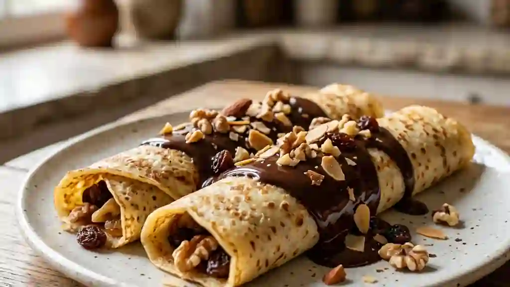 Crêpes Croquantes au Chocolat Fondu - Photo de présentation