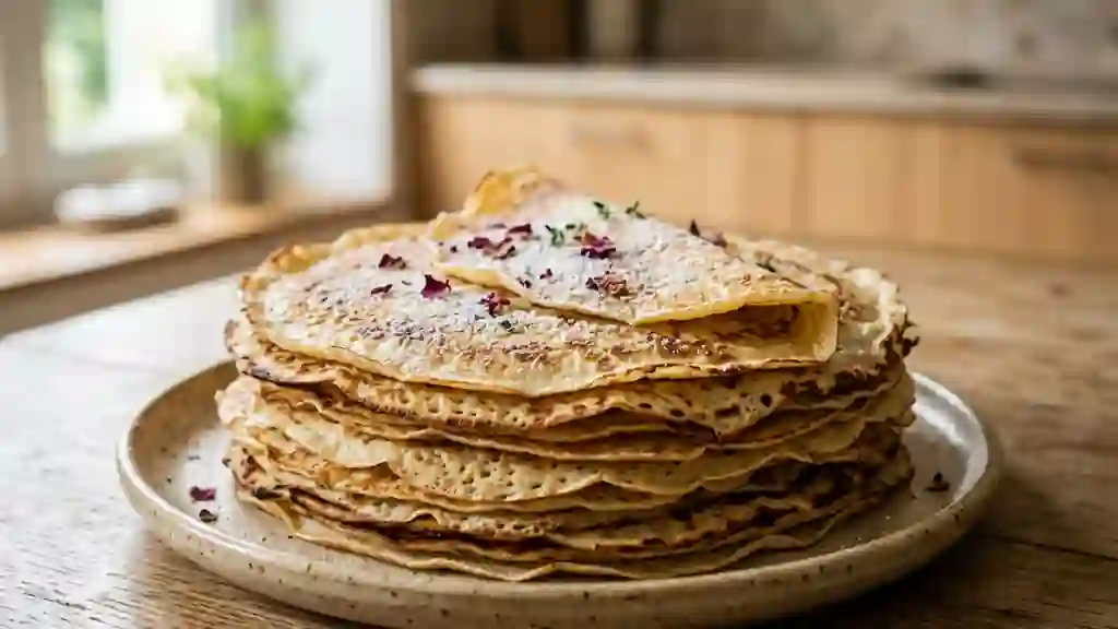 Crêpes fines et fondantes au beurre - Photo de présentation