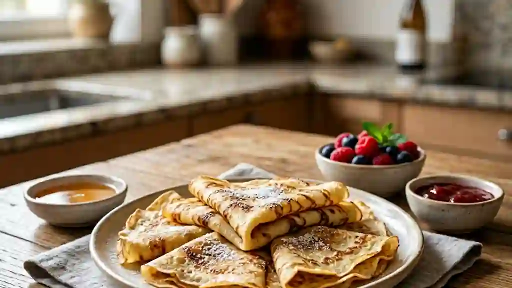 Crêpes à la bière fines et aériennes - Photo de présentation
