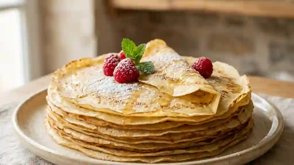 Crêpes soyeuses au lait entier - Photo de présentation